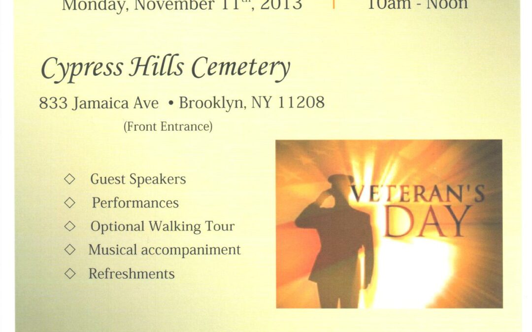 Veteran’s Day at Cypress Hills Cemetery